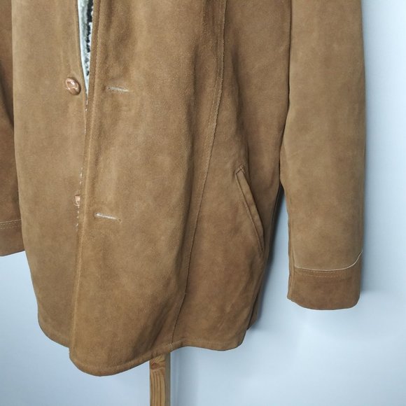 Oakton Limited Sz L Tall Leather Suede Shearling - Picture 2 of 8